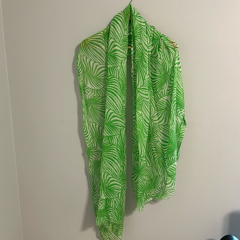 Wrap | Bright Green Tropical Print